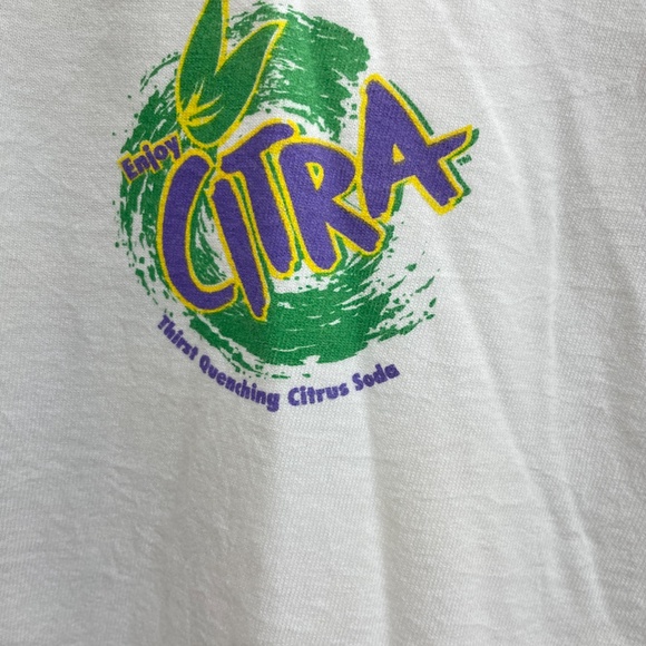 Vintage Citra Soda Tee mens Size XL White Good Condition Delta Tag - Picture 2 of 6